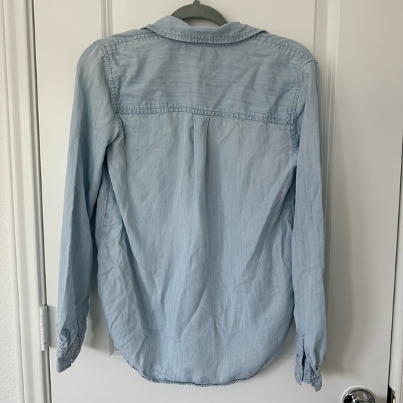 Aerie Blue Jean Light Blue Button-Up Shirt - Picture 3 of 4